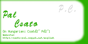 pal csato business card